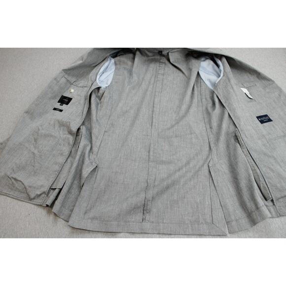 J Crew Blazer Mens 44R Gray Cotton Blend Somelos Ludlow Stretch Unstructured - Picture 4 of 11